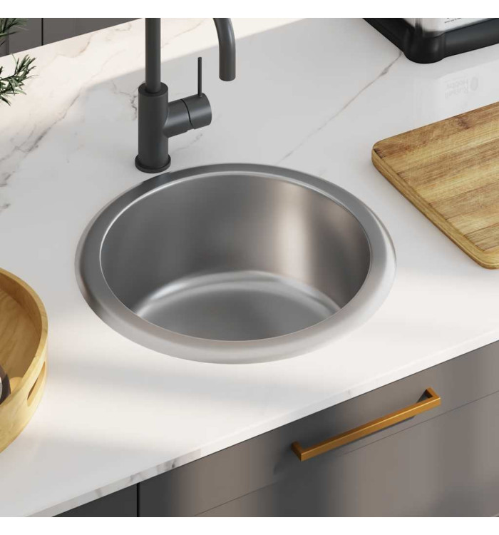 Évier de cuisine avec crépine et piège Acier inoxydable | Mobilier & Déco
