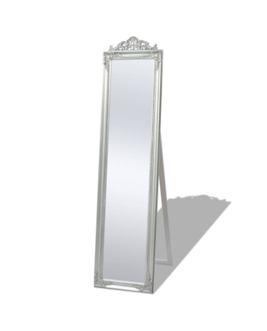 Miroir sur pied Style baroque 160x40 cm Argenté | Mobilier & Déco