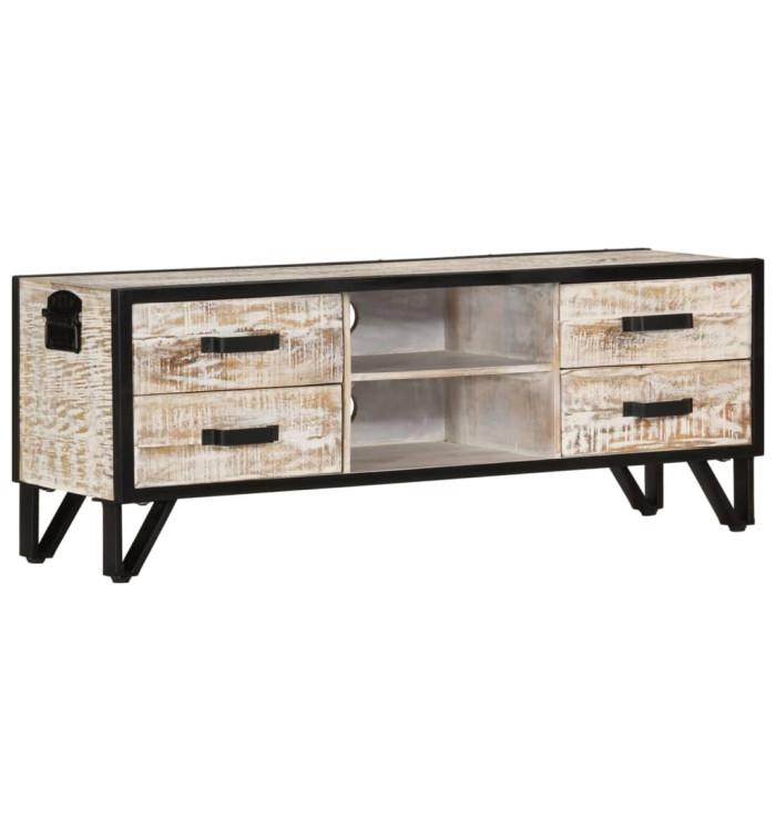 Meuble TV 110x30x41 cm Bois d'acacia massif | Mobilier & Déco
