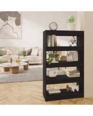 Bibliothèque/Séparateur de pièce Noir Bois d'ingénierie | Mobilier & Déco