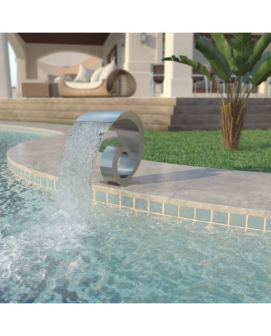 Fontaine d'étang Acier inoxydable 50 x 30 x 53 cm Argenté | Mobilier & Déco