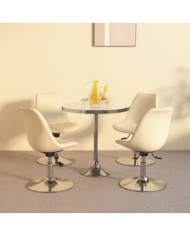 Chaises pivotantes à manger lot de 4 Crème Tissu | Mobilier & Déco