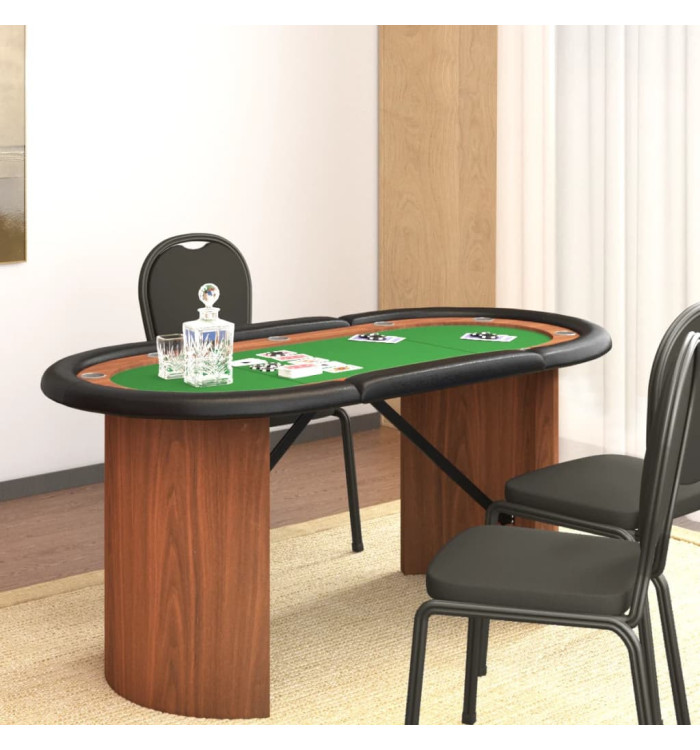 Table de poker 10 joueurs Vert 160x80x75 cm | Mobilier & Déco
