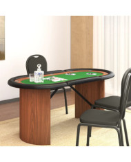 Table de poker 10 joueurs Vert 160x80x75 cm | Mobilier & Déco