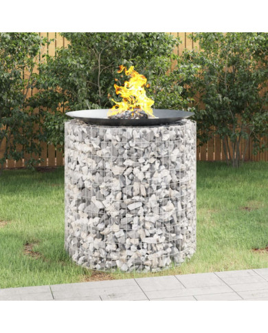 Foyer en gabion Ø 100 cm fer galvanisé | Mobilier & Déco