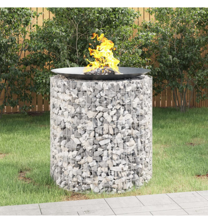 Foyer en gabion Ø 100 cm fer galvanisé | Mobilier & Déco