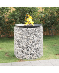 Foyer en gabion Ø 100 cm fer galvanisé | Mobilier & Déco