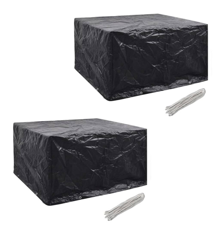Housses de salon de jardin 2 pcs Rotin 8 œillets 172x113 cm | Mobilier & Déco