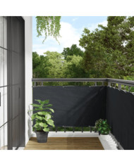 Écran de balcon en tissu Oxford anthracite de 75x600 cm | Mobilier & Déco