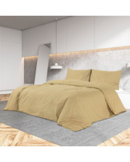 Ensemble de housse de couette Taupe 135x200 cm Microfibre | Mobilier & Déco