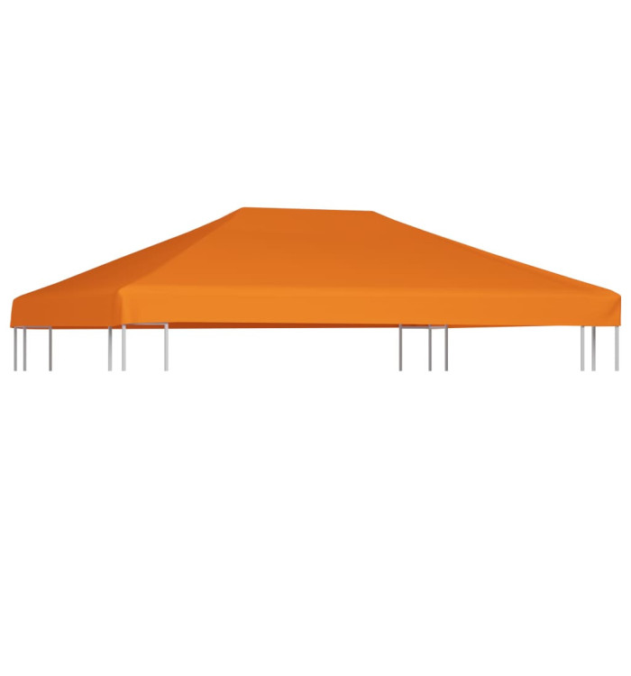 Toile supérieure de belvédère 310 g / m² 4 x 3 m Orange | Mobilier & Déco