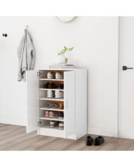 Armoire à chaussures Blanc 60x35x92 cm Bois d’ingénierie | Mobilier & Déco