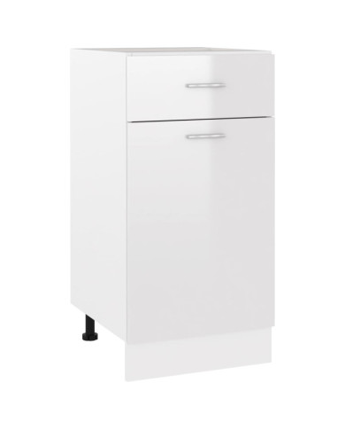 Armoire de plancher à tiroir "Lyon" Blanc brillant | Mobilier & Déco