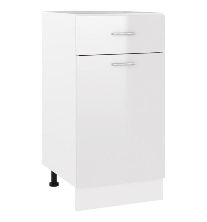 Armoire de plancher à tiroir "Lyon" Blanc brillant | Mobilier & Déco