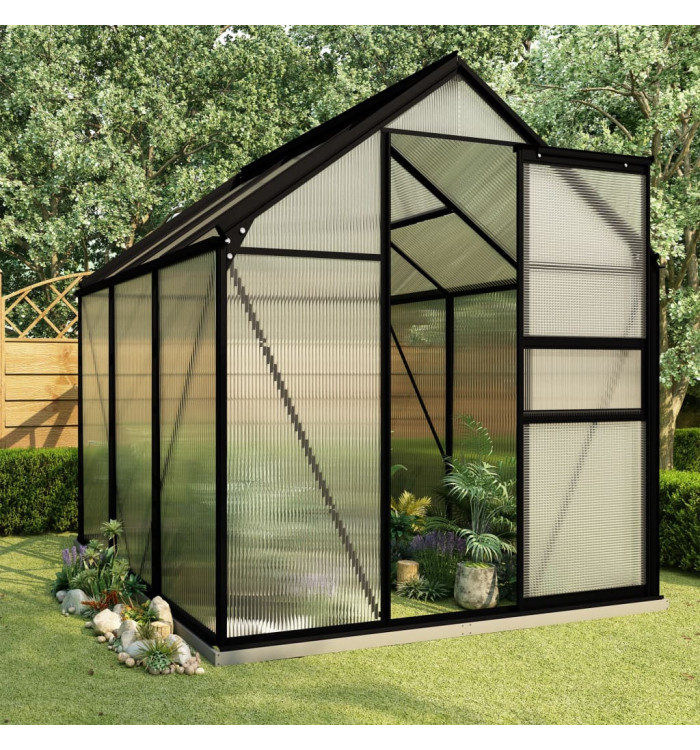 Serre avec cadre de base Anthracite Aluminium 3,61 m² | Mobilier & Déco