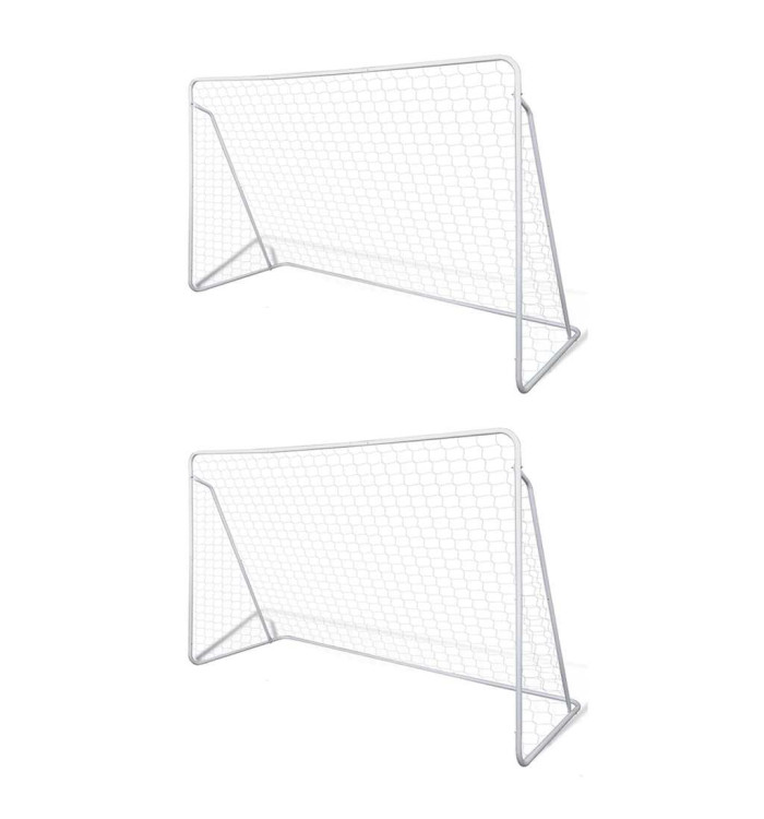 Filets de but de football Acier 2 pcs 240x90x150 cm | Mobilier & Déco