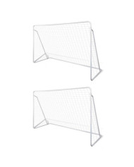 Filets de but de football Acier 2 pcs 240x90x150 cm | Mobilier & Déco