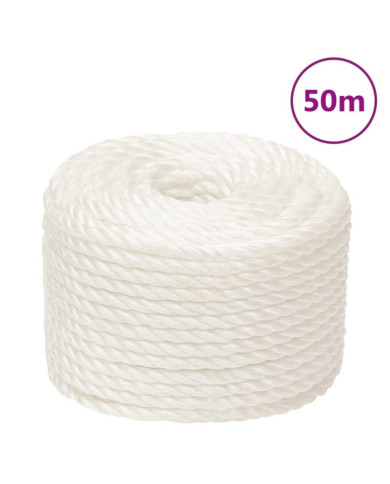 Corde de travail Blanc 10 mm 50 m polypropylène | Mobilier & Déco