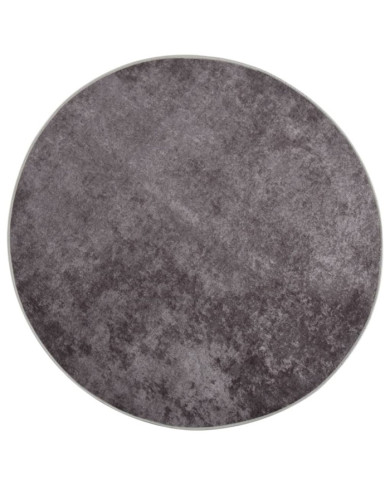 Tapis lavable antidérapant φ120 cm gris | Mobilier & Déco