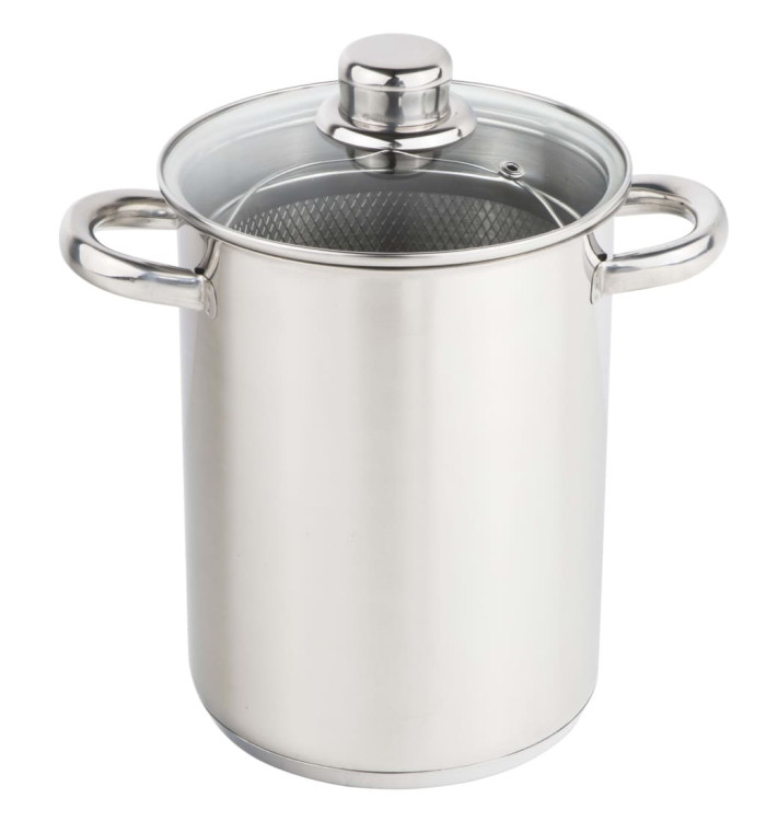HI Pot à asperges 4 L Argenté | Mobilier & Déco