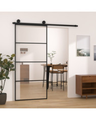Porte coulissante avec kit de quincaillerie 90x205 cm Verre ESG | Mobilier & Déco