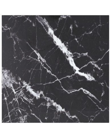 Dessus de table noir 70x70 cm 6 mm verre trempé design marbre | Mobilier & Déco