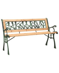 Banc de jardin 122 cm fonte et bois de sapin massif | Mobilier & Déco