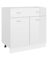 Armoire de plancher à tiroir "Lyon" Blanc brillant | Mobilier & Déco