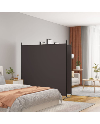 Cloison de séparation 2 panneaux Marron 348x180 cm Tissu | Mobilier & Déco