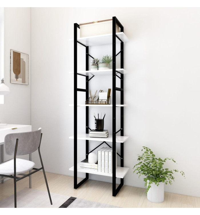 Bibliothèque à 5 niveaux Blanc 60x30x175 cm Bois ingénierie | Mobilier & Déco