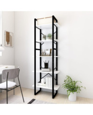Bibliothèque à 5 niveaux Blanc 60x30x175 cm Bois ingénierie | Mobilier & Déco