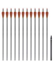 Flèche d'arc recourbé standard 12 pcs 30" 0,76 cm carbone | Mobilier & Déco