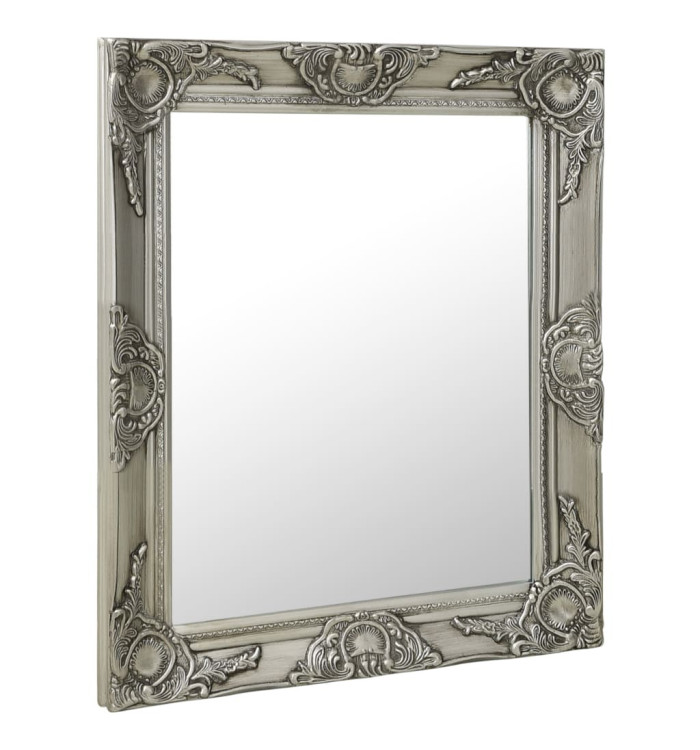 Miroir mural style baroque 50x60 cm Argenté | Mobilier & Déco