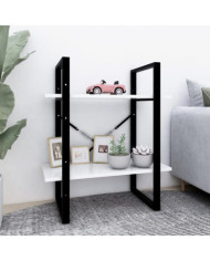Bibliothèque à 2 niveaux Blanc 60x30x70 cm bois d'ingénierie | Mobilier & Déco