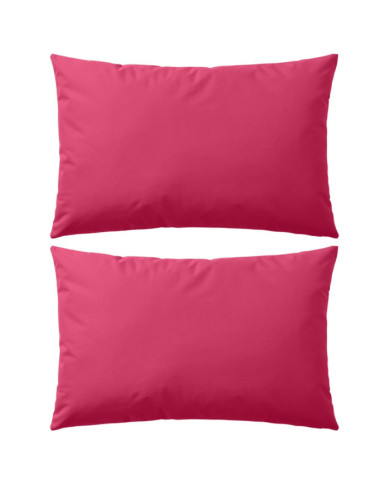 Oreiller d'extérieur lot de 2 60 x 40 cm Rose | Mobilier & Déco