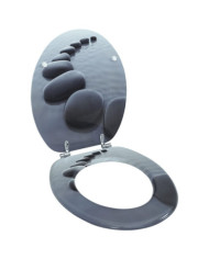 Siège de toilette avec Couvercle MDF Pierres | Mobilier & Déco