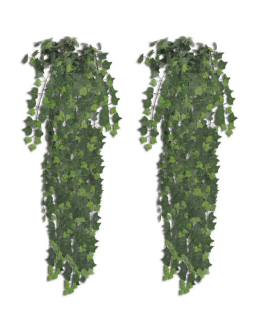Plantes artificielles 2 pcs Lierre Vert 90 cm | Mobilier & Déco