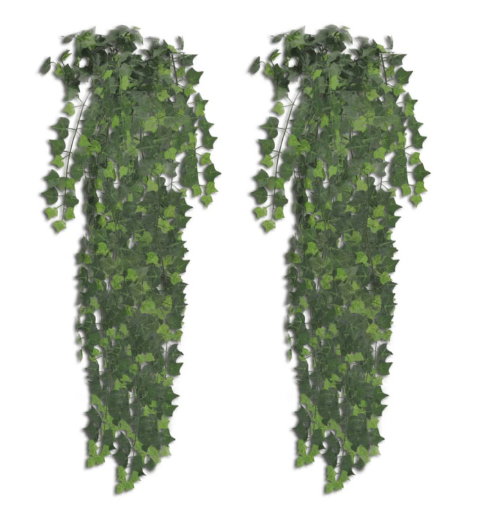 Plantes artificielles 2 pcs Lierre Vert 90 cm | Mobilier & Déco
