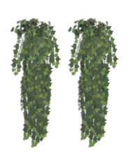 Plantes artificielles 2 pcs Lierre Vert 90 cm | Mobilier & Déco