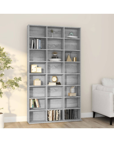 Armoire à CD Sonoma gris 102x23x177,5 cm Bois d'ingénierie | Mobilier & Déco