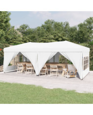 Tente de réception pliable avec parois Blanc 3x6 m | Mobilier & Déco
