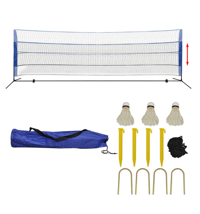 Filet de badminton avec volants 500 x 155 cm | Mobilier & Déco