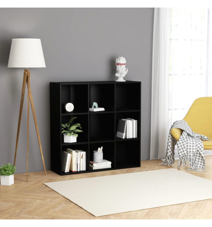 Bibliothèque noir 98x29x97,5 cm bois d'ingénierie | Mobilier & Déco