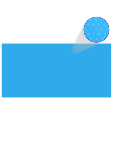 Bâche de piscine rectangulaire 450 x 220 cm PE Bleu | Mobilier & Déco