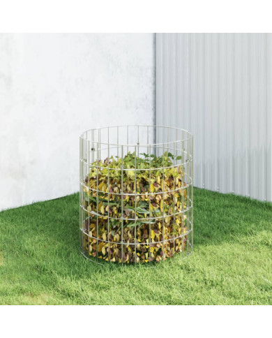 Composteur de jardin Ø50x50 cm Acier galvanisé | Mobilier & Déco