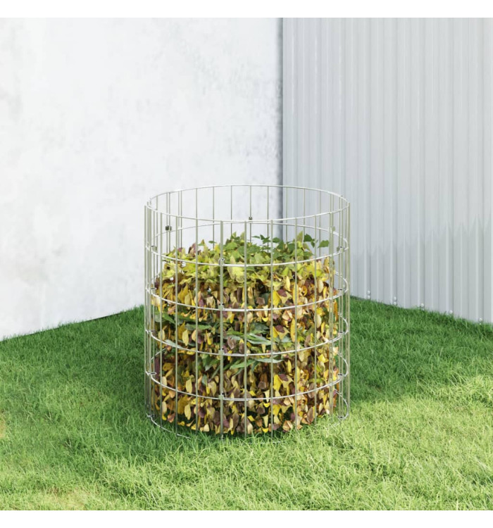 Composteur de jardin Ø50x50 cm Acier galvanisé | Mobilier & Déco