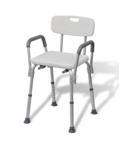 Chaise de douche Aluminium Blanc | Mobilier & Déco