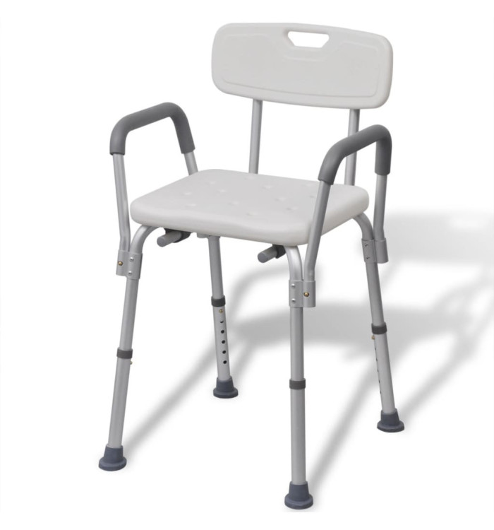 Chaise de douche Aluminium Blanc | Mobilier & Déco
