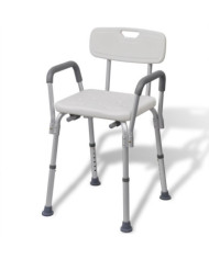 Chaise de douche Aluminium Blanc | Mobilier & Déco