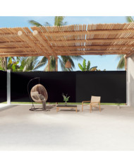 Auvent latéral rétractable Noir 220x1200 cm | Mobilier & Déco